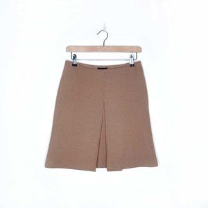 A.P.C. Tan Mini A-Line Skirt with Slit for Work